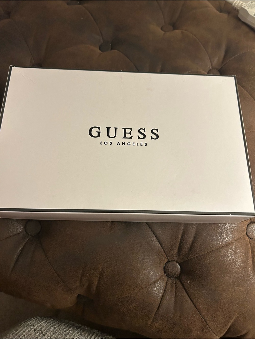 GUESS Brown Logo Low-Top Sneakers with White Trim - Picture 2 of 4